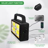 Solar Light,100w USB Rechargeable Flashlight, Waterproof For Outdoor Activities