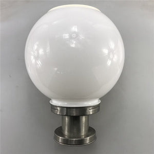 Solar Pillar Light Round Ball Stainless Steel Base, Waterproof 