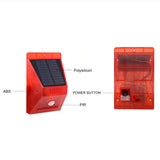 Solar Alarm Light Motion Detector And Sound Security Siren with Remote Controller