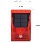 Solar Alarm Light Motion Detector And Sound Security Siren with Remote Controller