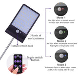 Solar Lights Color Adjustable With Controller, Three Modes, 48 leds  Waterproof For Outdoor Garden Wall Street